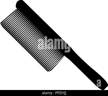 brush on metal, silhouette vector illustration, isolated on white background, Stock Vector
