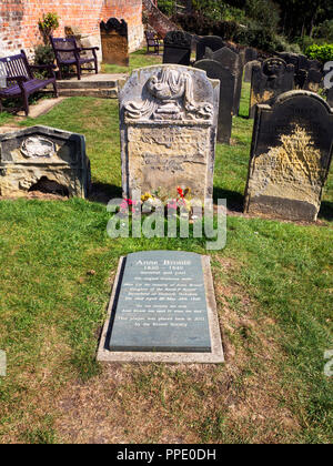 Anne Bronte Grave and Bronte Society Plaque in the Churchyard at St ...