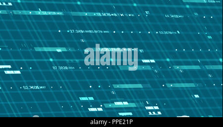 Abstract digital network data background, 3D rendering Stock Photo