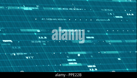 Abstract digital network data background, 3D rendering Stock Photo