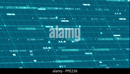 Abstract digital network data background, 3D rendering Stock Photo