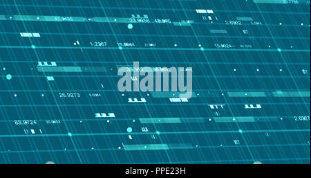 Abstract digital network data background, 3D rendering Stock Photo