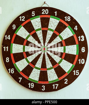 closeup.Darts Board isolated on white background Stock Photo