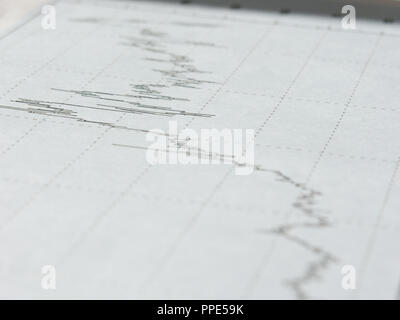 Concept image of data collection and statistical work:the business graph Stock Photo