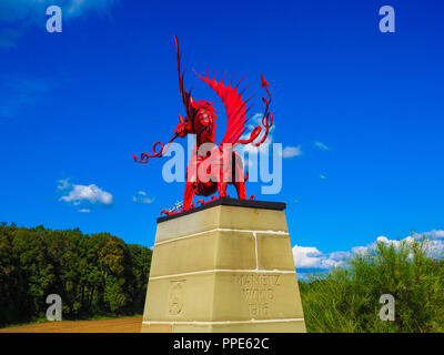 38th (Welsh) Division Memorial at Mametz Wood on the Somme Stock Photo
