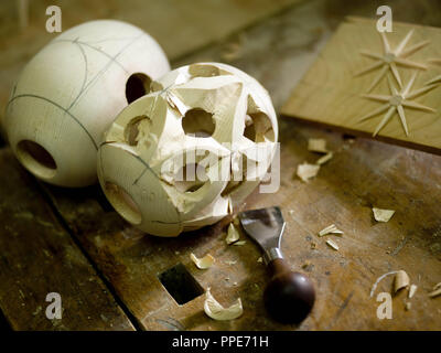 hollow wooden sphere