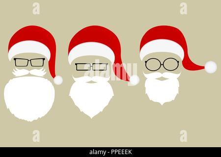 Set of patterns of Santa Claus Stock Vector