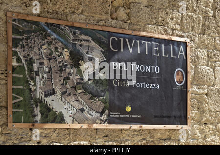 Italy Marche Civitella del Tronto fortress city cartel Stock Photo