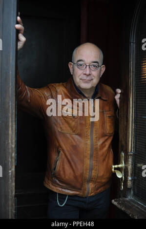 Alexander Duda, german actor, pictured in front of  Cafe Mariandl, Beethovenplatz in Munich. Stock Photo