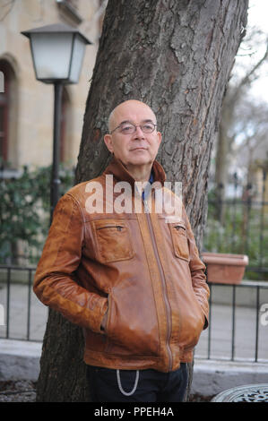 Alexander Duda, german actor, pictured in front of  Cafe Mariandl, Beethovenplatz in Munich. Stock Photo