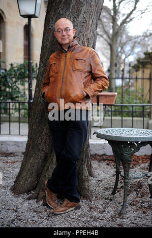 Alexander Duda, german actor, pictured in front of  Cafe Mariandl, Beethovenplatz in Munich. Stock Photo