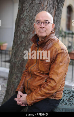 Alexander Duda, german actor, pictured in front of  Cafe Mariandl, Beethovenplatz in Munich. Stock Photo