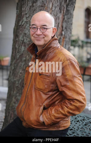 Alexander Duda, german actor, pictured in front of  Cafe Mariandl, Beethovenplatz in Munich. Stock Photo