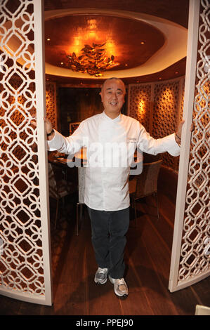 The Japanese celebrity chef Nobuyuki Matsuhisa visits his Matsuhisa