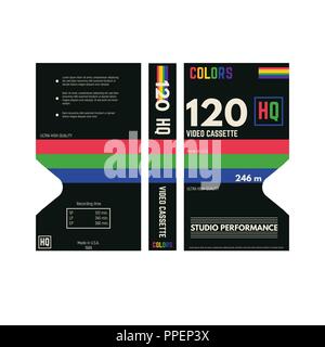 Video cassette cover Stock Vector