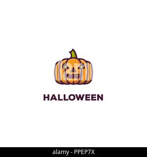 Halloween banner with pumpkin Stock Vector