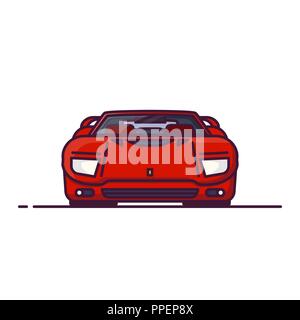 Muscle car front view Stock Vector