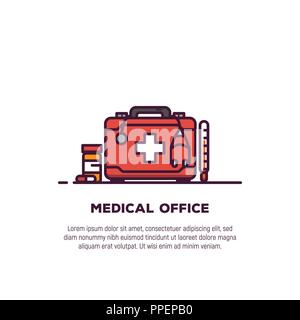 Medical case banner Stock Vector