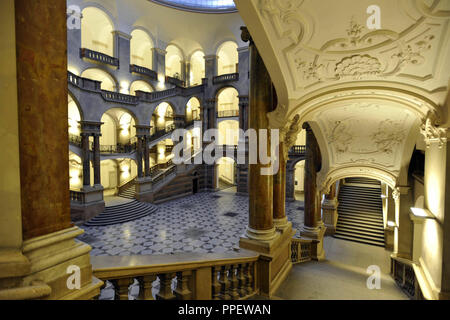 Staircase in the Justizpalast (Palace of Justice) in Munich. Stock Photo