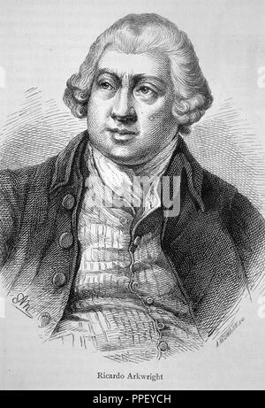 Richard Arkwright (1732-1792). British inventor, industrial and technical. England. 18th century. Stock Photo