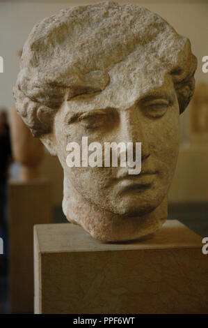 Unfinished bust of woman. 440-430 BC. Found in Athens. Pergamon Museum. Berlin. Germany. Stock Photo