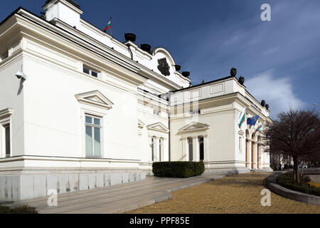 SOFIA, BULGARIA - MARCH 17, 2018: National Assembly in city of Sofia, Bulgaria Stock Photo