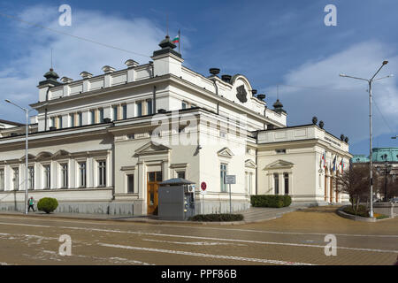 SOFIA, BULGARIA - MARCH 17, 2018: National Assembly in city of Sofia, Bulgaria Stock Photo