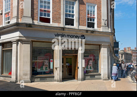 Virgin Money branch in the town city centre New Street York North Yorkshire England UK United Kingdom GB Great Britain Stock Photo