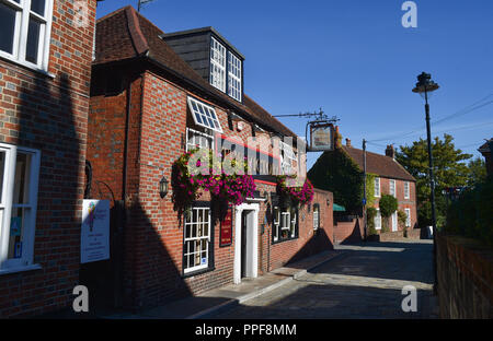 The Victory Inn pub in  picturesque quaint village of Hamble le Rice on the River Hamble near Southampton in Hampshire Stock Photo