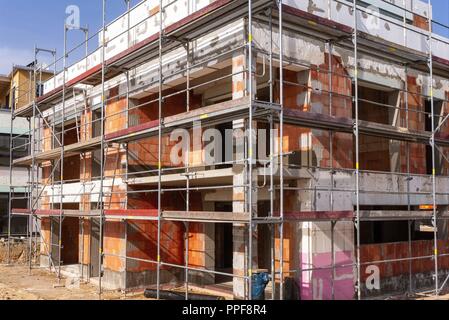Detail of a structural shell in solid construction in a development area | usage worldwide Stock Photo