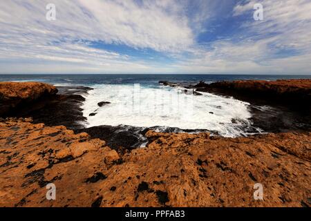 Rugged Australian Coastline, Quobba, The Gascoyne, Western Australia | usage worldwide Stock Photo