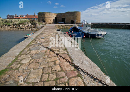 Beadnell Harbour and Lime Kilns, Northumberland, UK Stock Photo