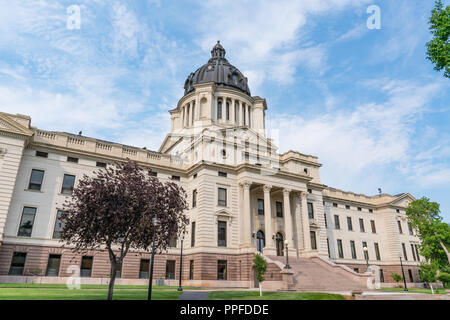 Facade of South Dakota Capital Building in Pierre, SD