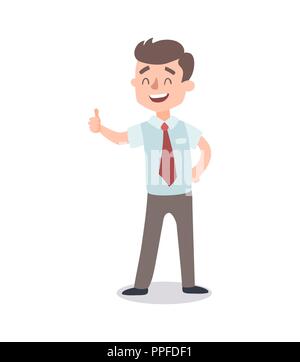 Businessman character set. Animate character. Male personage constructor. Different man postures. Vector set personage. Stock Vector