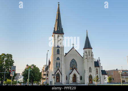 LINCOLN, NE - JULY 10: Historic Saint Mary's Catholic Church in downtown Lincoln, Nebraska Stock Photo