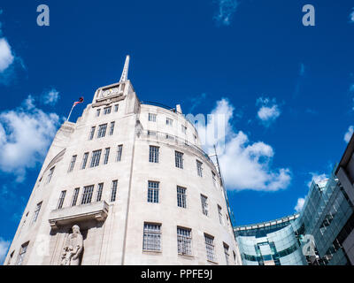 Old Broadcasting House, Broadcasting House, BBC Television Centre, Portland Place, Marylebone, London, England, UK, GB. Stock Photo