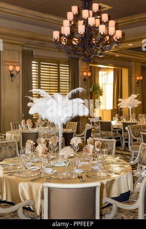 The Great Gatsby' themed party decor, Naples, Florida, USA Stock
