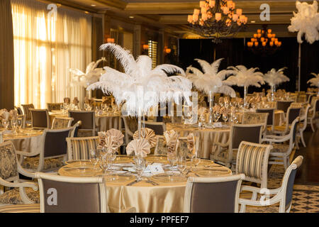 The Great Gatsby' themed party decor, Naples, Florida, USA Stock