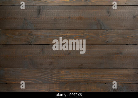 Old brown weathered pine wood plank table top background Stock Photo