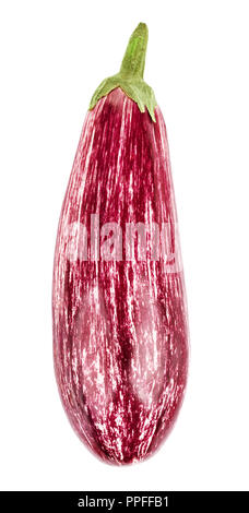 purple fresh eggplant, isolated on a white background Stock Photo