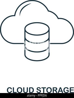 Cloud Storage outline icon. Premium design from web development collection. UX and UI. Pixel perfect cloud storage icon. For web design, apps, softwar Stock Vector