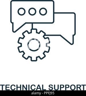 Technical Support outline icon. Premium design from web development collection. UX and UI. Pixel perfect technical support icon. For web design, apps, Stock Vector