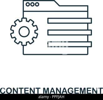 Content Management outline icon. Premium design from web development collection. UX and UI. Pixel perfect content management icon. For web design, app Stock Vector