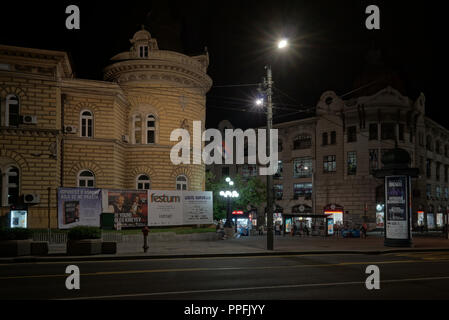 Belgrade, Serbia - May 04, 2018: Kralja Milana street at night Stock Photo