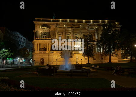 Belgrade, Serbia - May 04, 2018: Parliament house of Belgrade at night Stock Photo