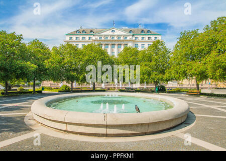 Ante Starcevic park and Esplanade hotel in center of Zagreb, Croatia Stock Photo