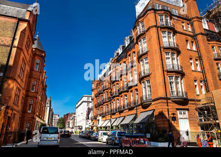 Davies Street and facade of Claridge's 5-star hotel, Mayfair, London, UK Stock Photo