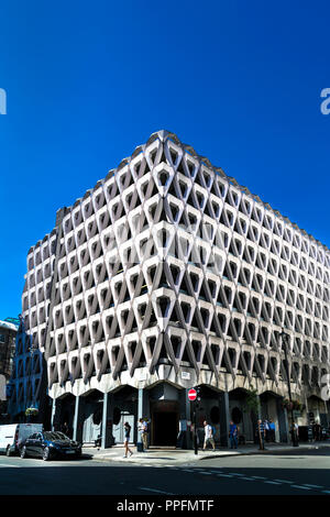 Brutalist style Welbeck Street Car Park (now demolished) in London, UK Stock Photo