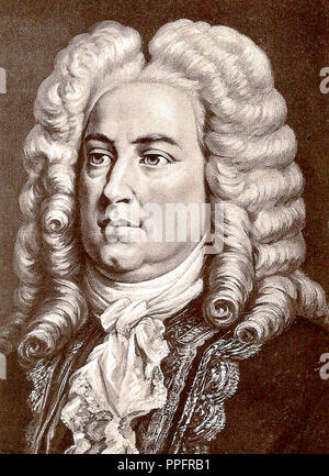 Portrait of Georg Friedrich Handel Stock Photo