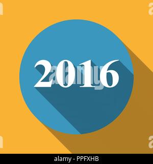 New Year 2016 flat design Stock Vector
